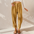 Isadora | High Waisted Black Corduroy Pleated Trousers