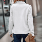 Eloise | Women Mesh Knit Sweater Half-Zip Smart Casual