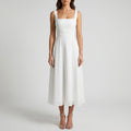 Elaris - Square Neck Midi Dress Square Neck Midi Dress 