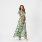 Ingrid | Floral Wedding Guest Dresses V-Neck Maxi