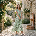 Ingrid | Floral Wedding Guest Dresses V-Neck Maxi