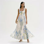 Honorine | Long Sleeve Chiffon Wedding Guest Maxi Dresses