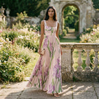 Honorine | Long Sleeve Chiffon Wedding Guest Maxi Dresses