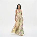 Honorine | Long Sleeve Chiffon Wedding Guest Maxi Dresses