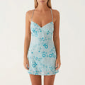 Isadora | Elegant Floral Embroidered Mini Dresses For Women