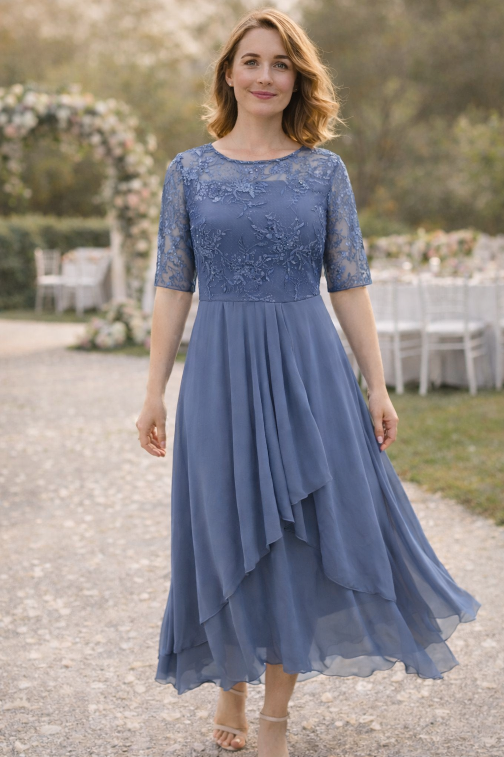 Noemie | Babydoll Pleated Garden Party Occasion Dress