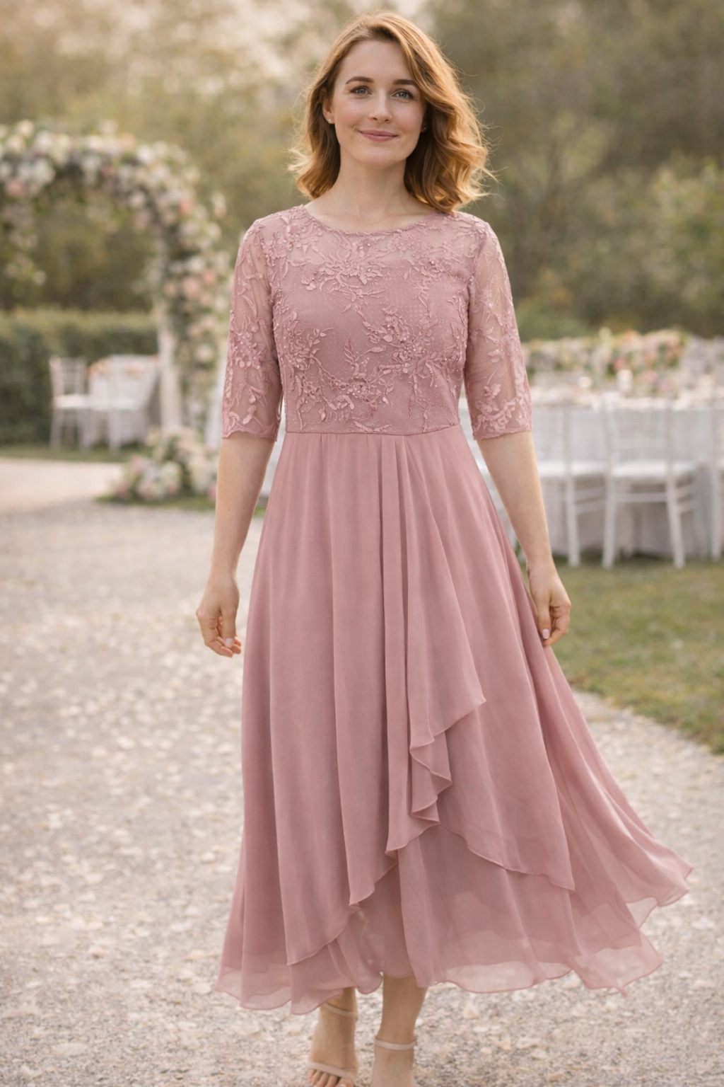 Noemie | Babydoll Pleated Garden Party Occasion Dress