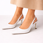 Octavia | Black Low Closed Toe Heels For Work & Evening
