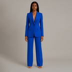 Eulalie | Christmas Outfits Formal Suits Tailored Blazer Set — Blue