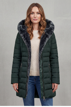 Sylvie | Pink Black Faux Fur Hood Winter Parka Coats