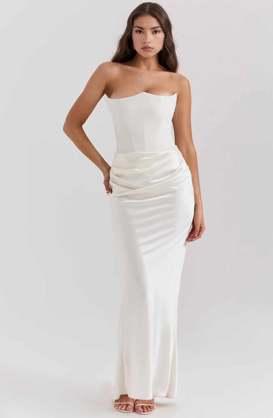 Isadora | Black Corset Maxi Dress Evening Gown
