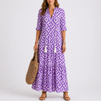Georgiana | Floral Summer Midi Dress For Garden Parties