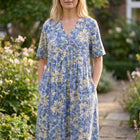 Olivia | Floral Midi Dress Relaxed Fit Boho Summer