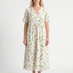 Floria - Sumer Floral Midi Dress Relaxed Fit