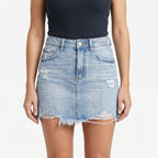 Frayla - Distressed Mini Skirt Distressed Mini Skirt 