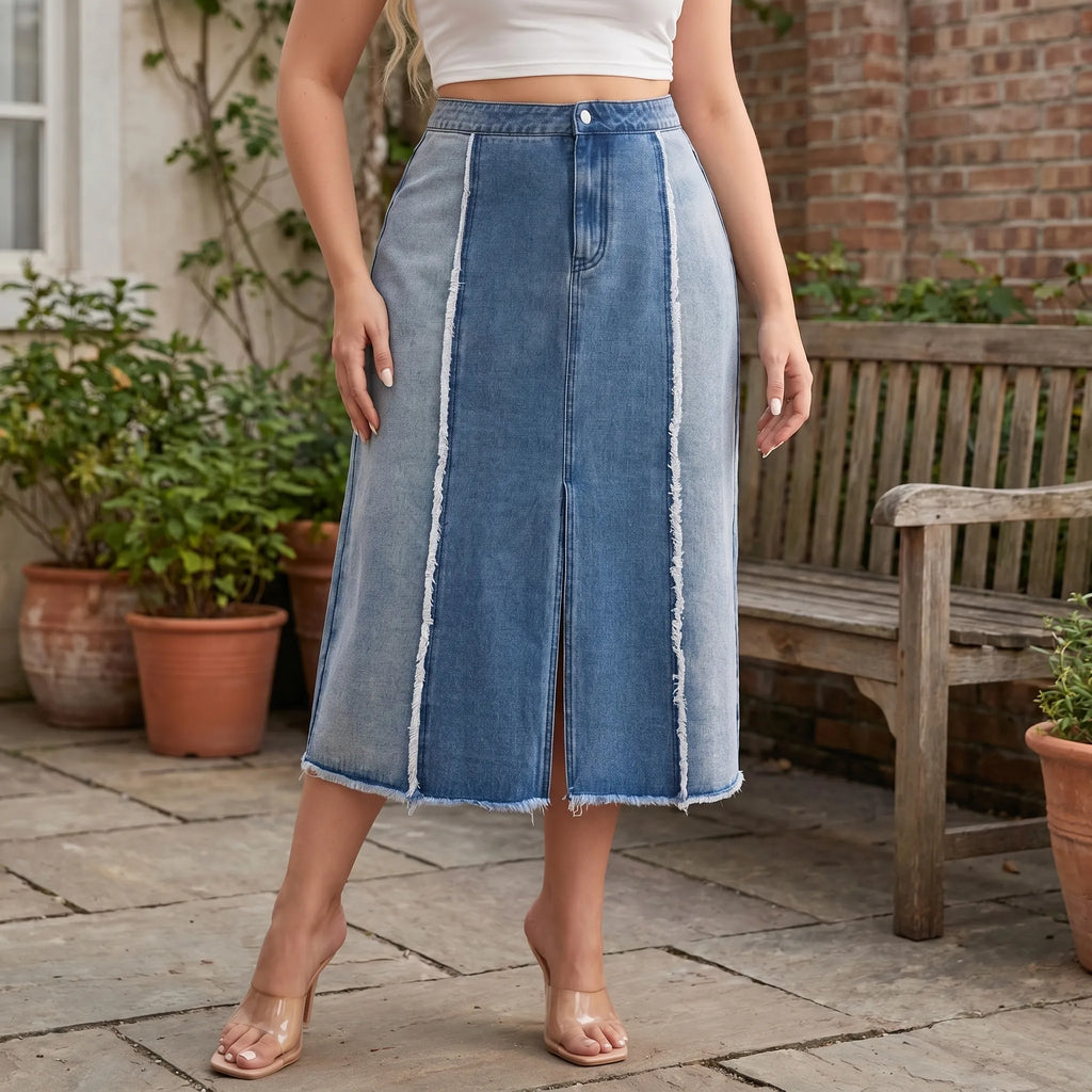 Fraylis - Panelled Midi Skirt Panelled Midi Skirt 