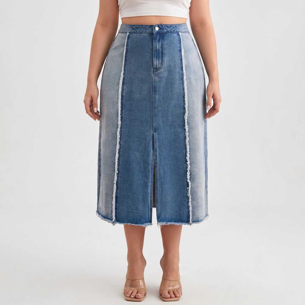 Fraylis - Panelled Midi Skirt Panelled Midi Skirt 