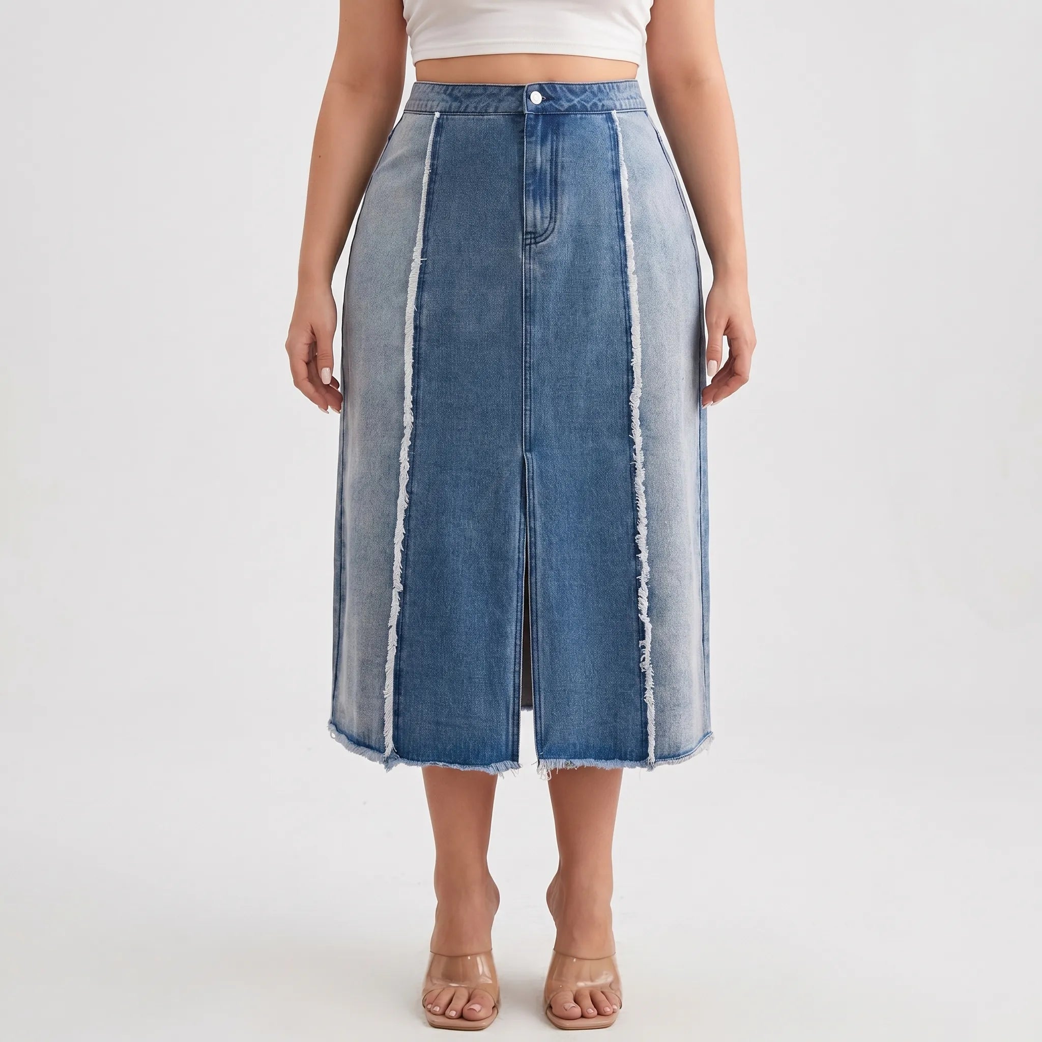 Fraylis - Panelled Midi Skirt Panelled Midi Skirt 