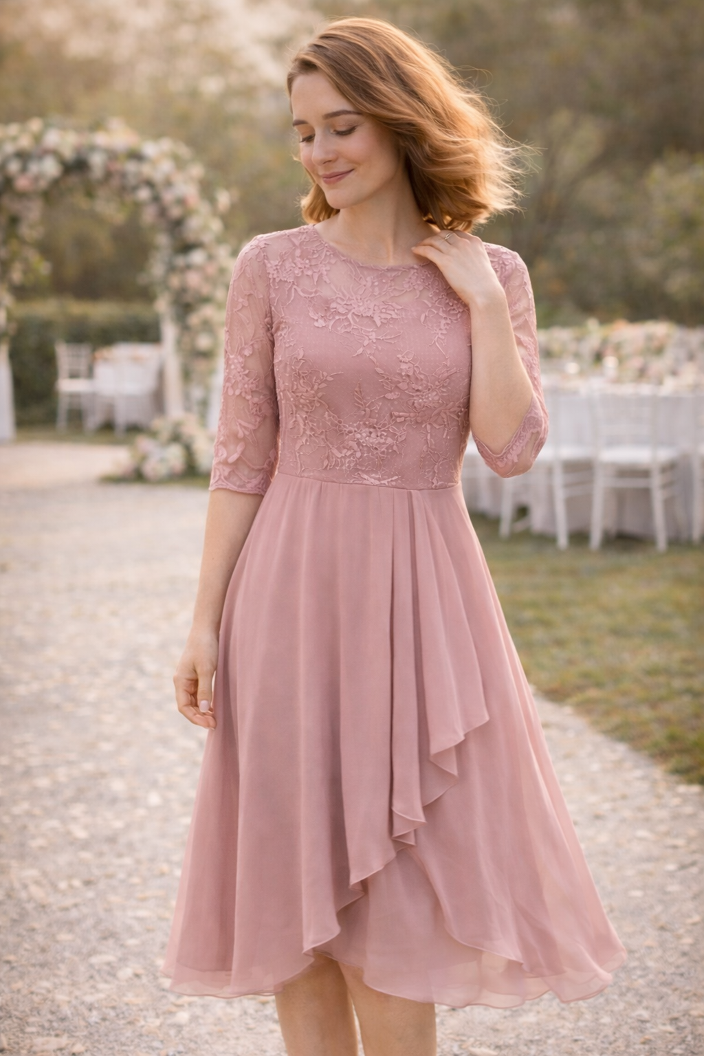 Noemie | Babydoll Pleated Garden Party Occasion Dress