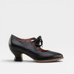Camille | Silver Low Heel Lace-Up Leather Pumps