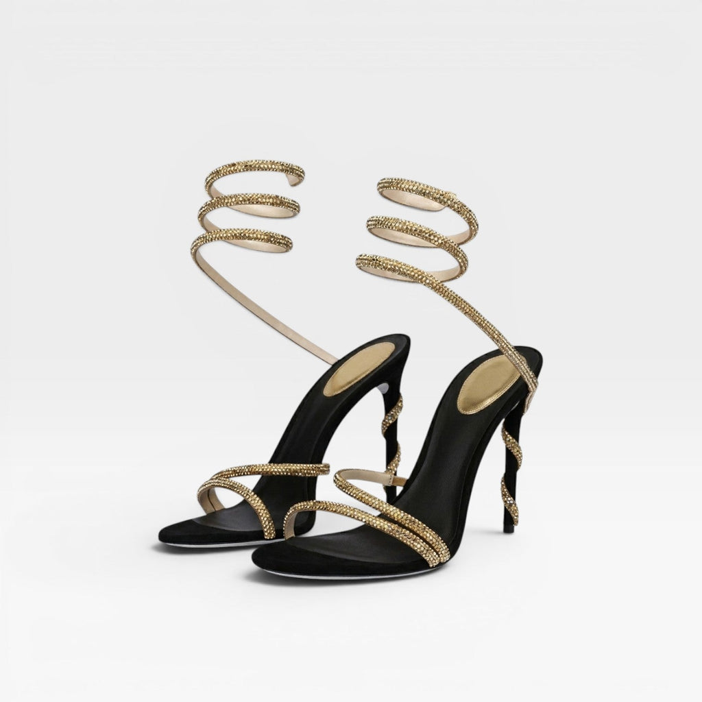 Felicity | Rene Caovilla Heels Diamante Ankle Wrap Stiletto Sandals