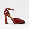 Quintessa | Patent Leather Pointed Toe Ankle Strap Pumps