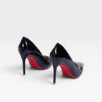 Eulalie | Patent Evening Shoes For Wedding In Black Cream White