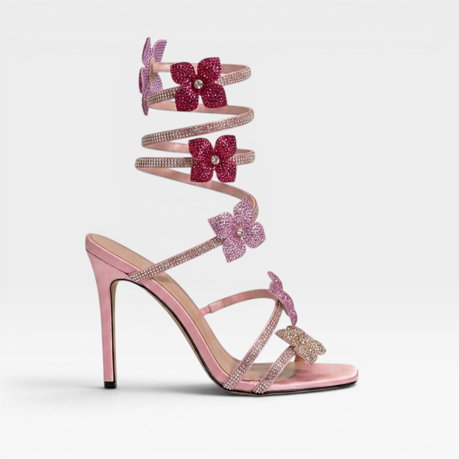 Floriane | Rene Caovilla Heels Ankle Wrap Crystal Party Sandals