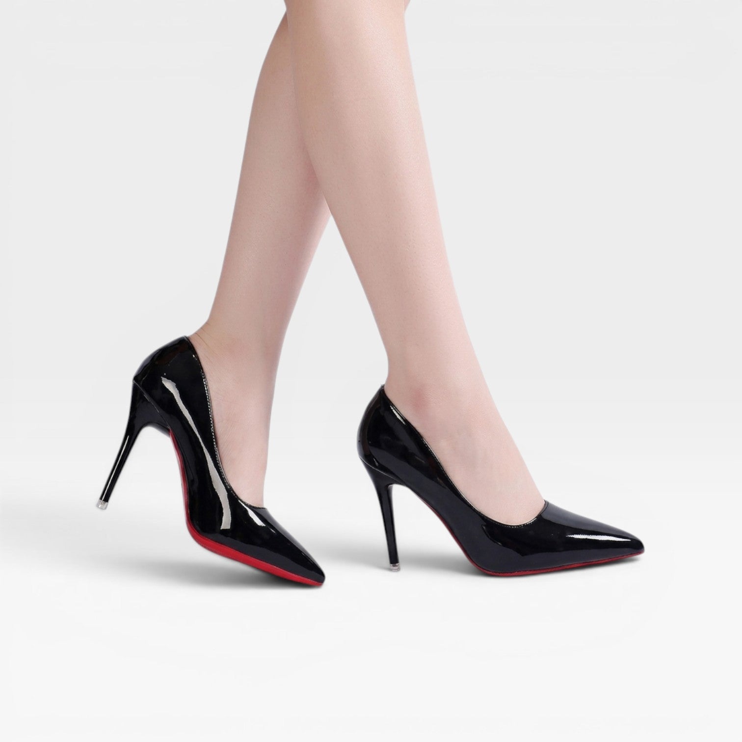 Eulalie | Patent Evening Shoes For Wedding In Black Cream White