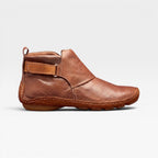 Isadora | Leather Ankle Boots Low Heel Black Brown