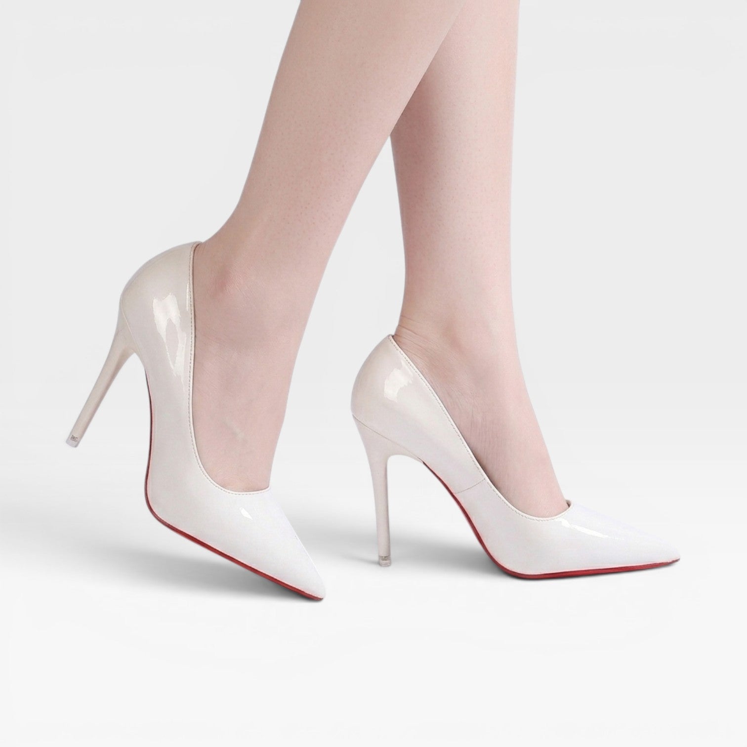 Eulalie | Patent Evening Shoes For Wedding In Black Cream White