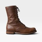 Philippa | Black Brown Leather Lace-Up Chelsea Combat Boots