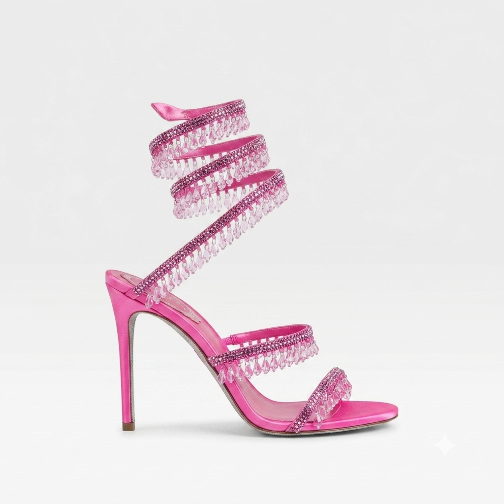 Cordelia | Gold Block Heels For Wedding With Crystal Embellishment