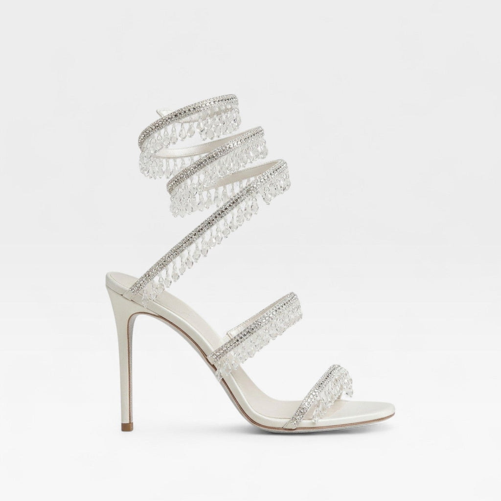 Anouk | Rene Caovilla Heels Crystal Strappy Sandals Evening