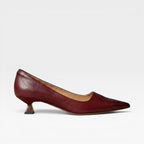 Ninon | Silver Low Heel Pumps – Pointed Toe Kitten Heels