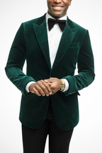 Magnus | Men Velvet Peak Lapel Wedding Guest Blazer