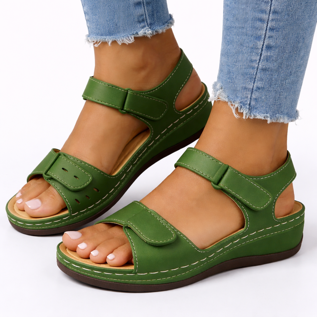 Fleur | Comfortable Wedge Heels For Wide Feet Summer Sandals