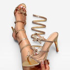 Oceane | Rene Caovilla Crystal Butterfly Spiral Heels