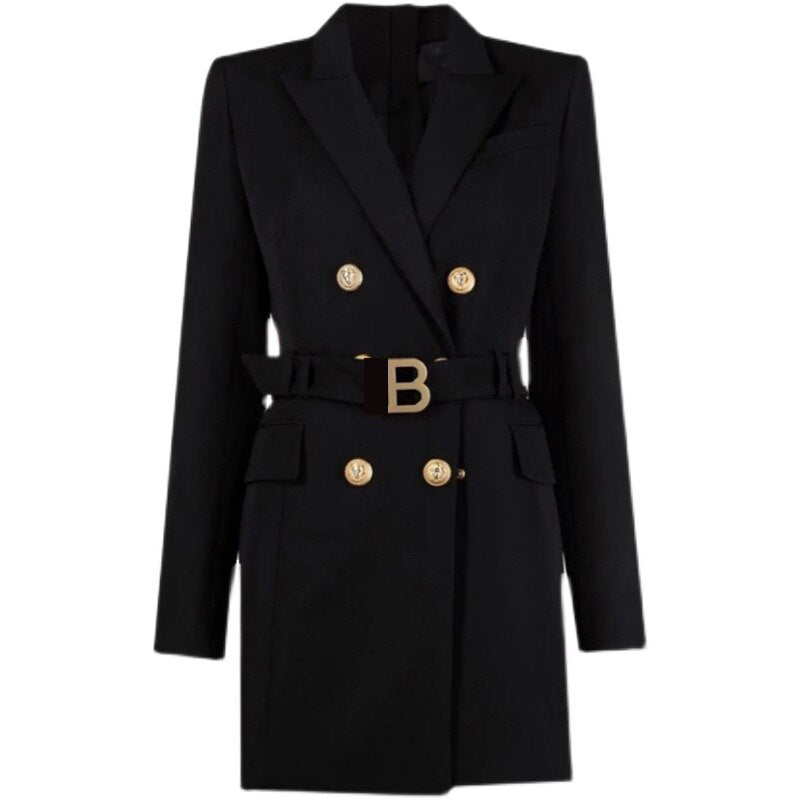 Rosalind | Belted Dress Coat Wedding Guest Blazer Dress