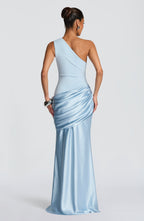 Mirabelle | One-Shoulder Ruched Maxi Wedding Guest Dress