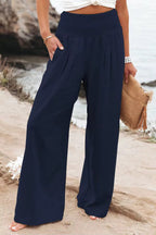 Evangeline | Skinny Fit Linen Trousers For Smart Casual Wear