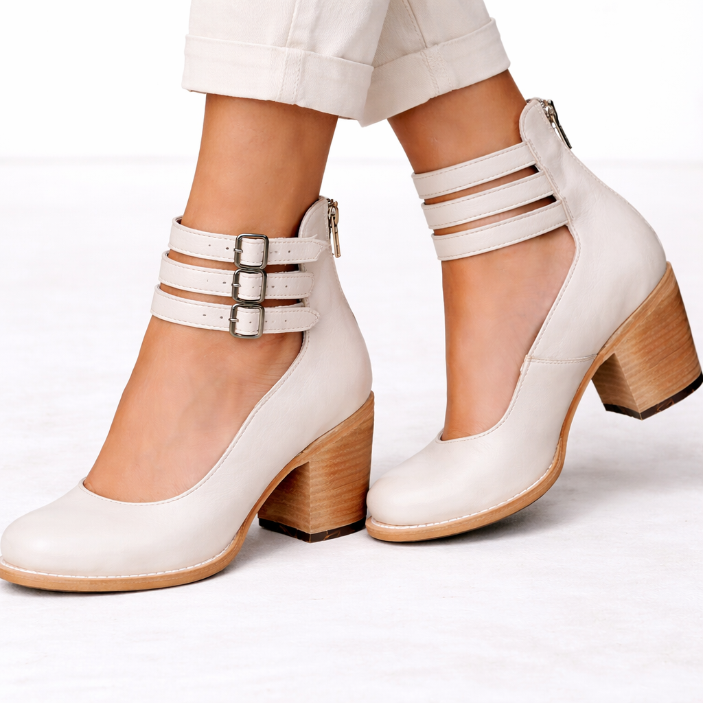 Ghislaine | Heeled Ankle Boots in Timeless Premium Leather