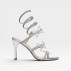 Oceane | Rene Caovilla Crystal Butterfly Spiral Heels