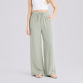 Edith | Ladies Wide Leg Linen Trousers High Waist Drawstring