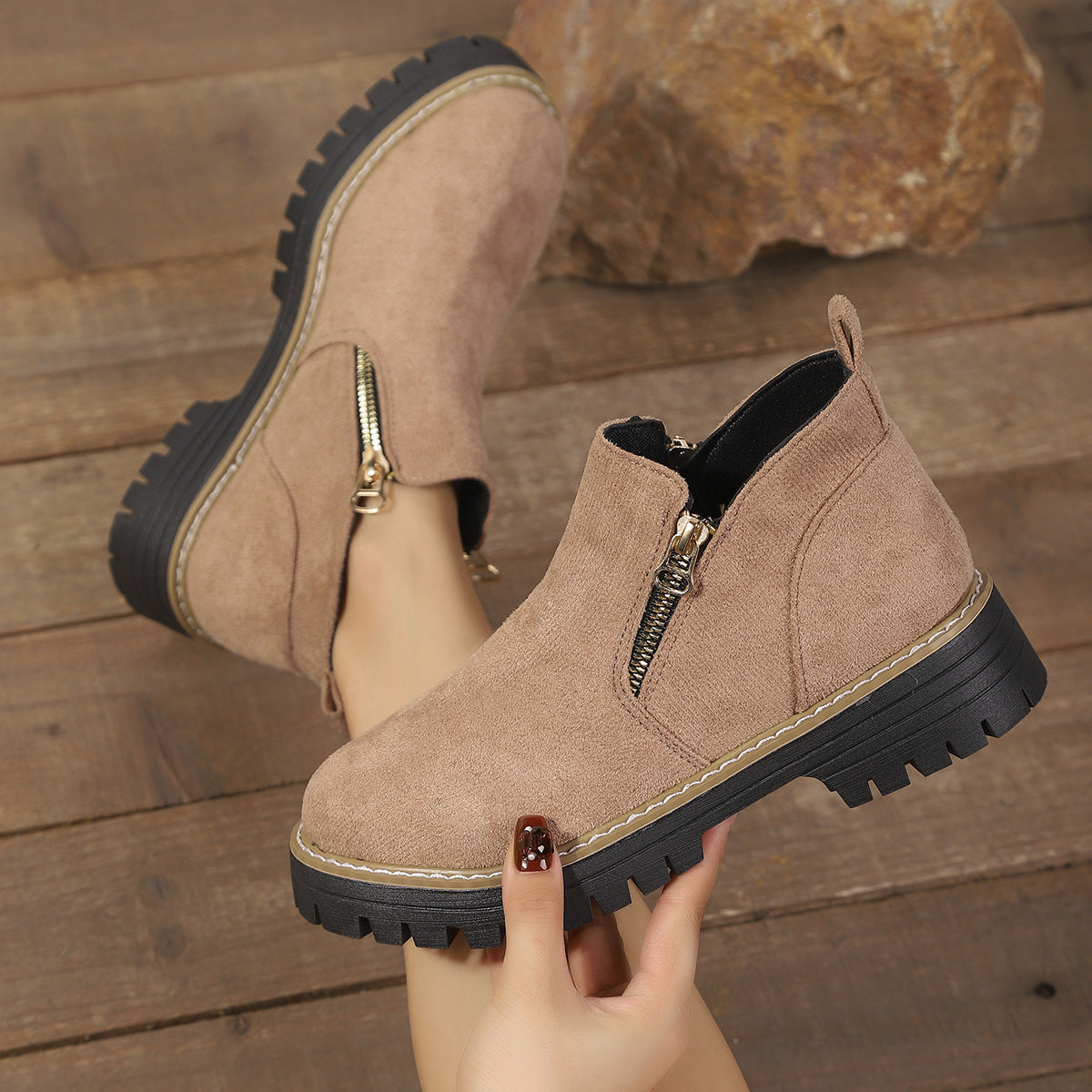 Seraphina | Supportive Ankle Boots with Arch Support & Side Zip