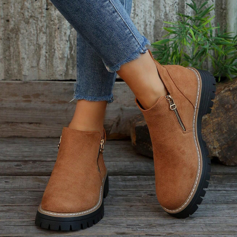 Seraphina | Supportive Ankle Boots with Arch Support & Side Zip