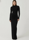 Sylvie | Ruched Mock Neck Bodycon Maxi Occasion Dress