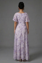 Delia | Floral Bridesmaid Dresses Maxi Wedding Guest Gown