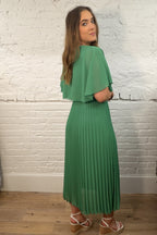 Penelope | Pleated Chiffon Midi Dress For Weddings & Occasions