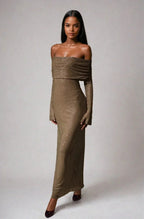 Dominique | Cold-Shoulder Evening Occasion Dress